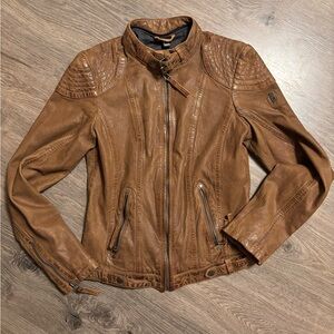 Mauritius brown leather jacket